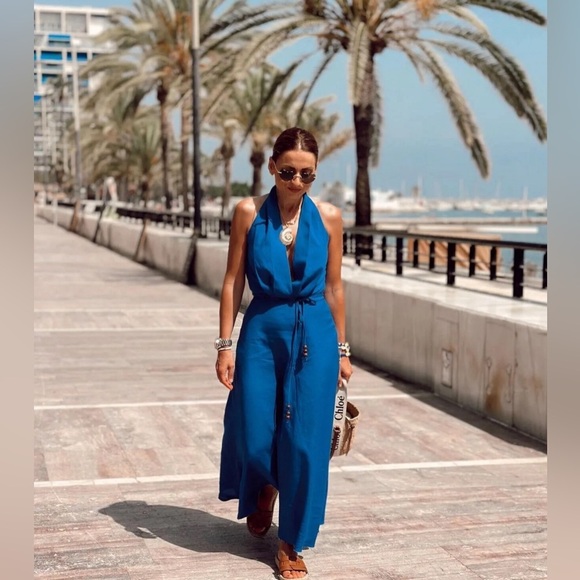 🔥🔥Zara Linen blend halter dress - Picture 3 of 7